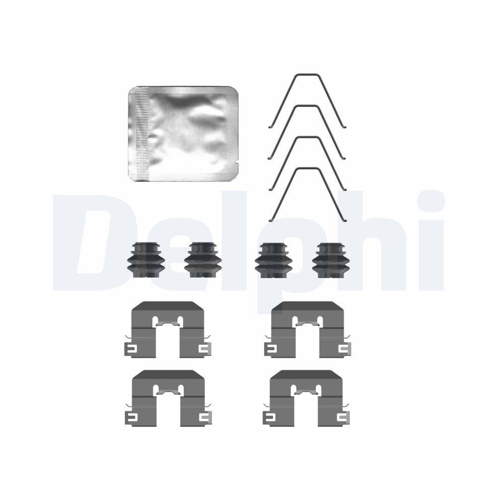 DELPHI LX0758 Zubeh&ouml;rsatz, Scheibenbremsbelag f&uuml;r KIA, Hinterachse