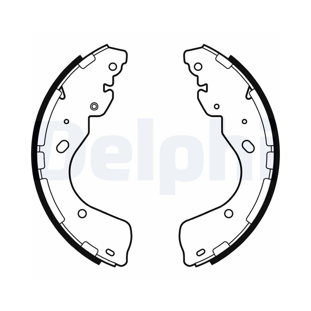 DELPHI LS2080 Bremsbackensatz f&uuml;r NISSAN RENAULT VW FORD USA, Hinterachse