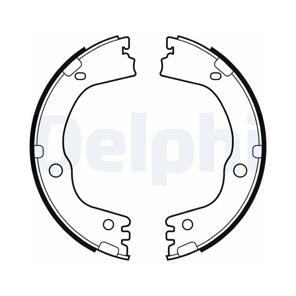 DELPHI LS2081 Bremsbackensatz, Feststellbremse f&uuml;r HYUNDAI KIA, Hinterachse