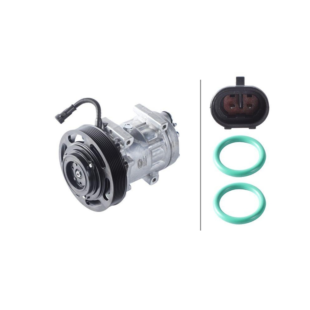 HELLA Kompressor, Klimaanlage 8FK 366 200-081 >>> Easy2Fit <<< für DAF
