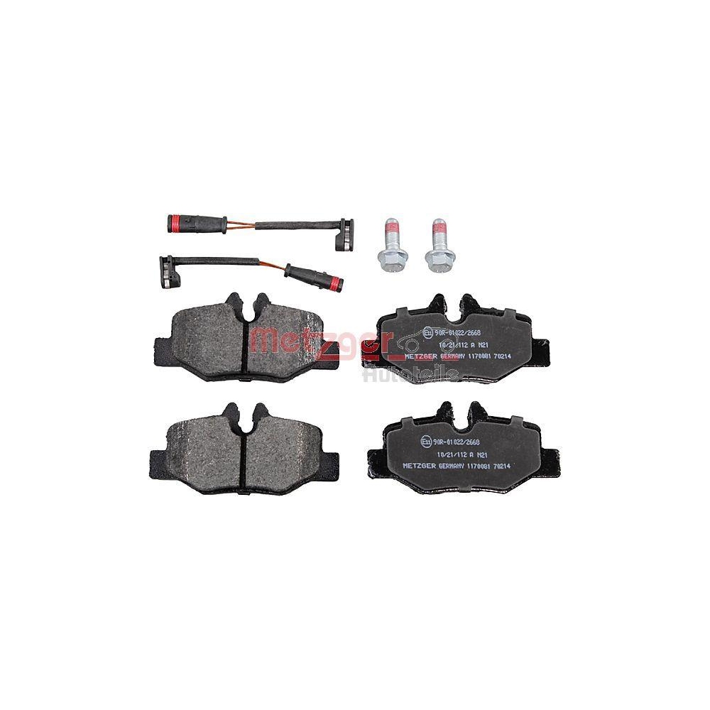 Bremsbelagsatz, Scheibenbremse METZGER 1170081 GREENPARTS f&uuml;r MERCEDES-BENZ