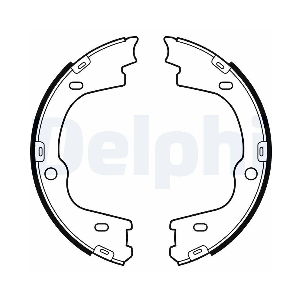 DELPHI LS2086 Bremsbackensatz, Feststellbremse f&uuml;r HYUNDAI, Hinterachse
