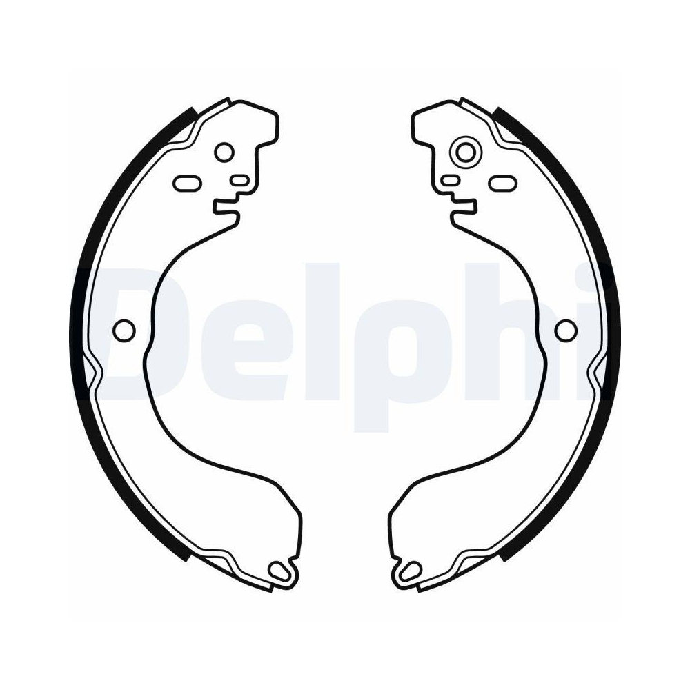 DELPHI LS2088 Bremsbackensatz f&uuml;r CHRYSLER DODGE NISSAN JEEP, Hinterachse