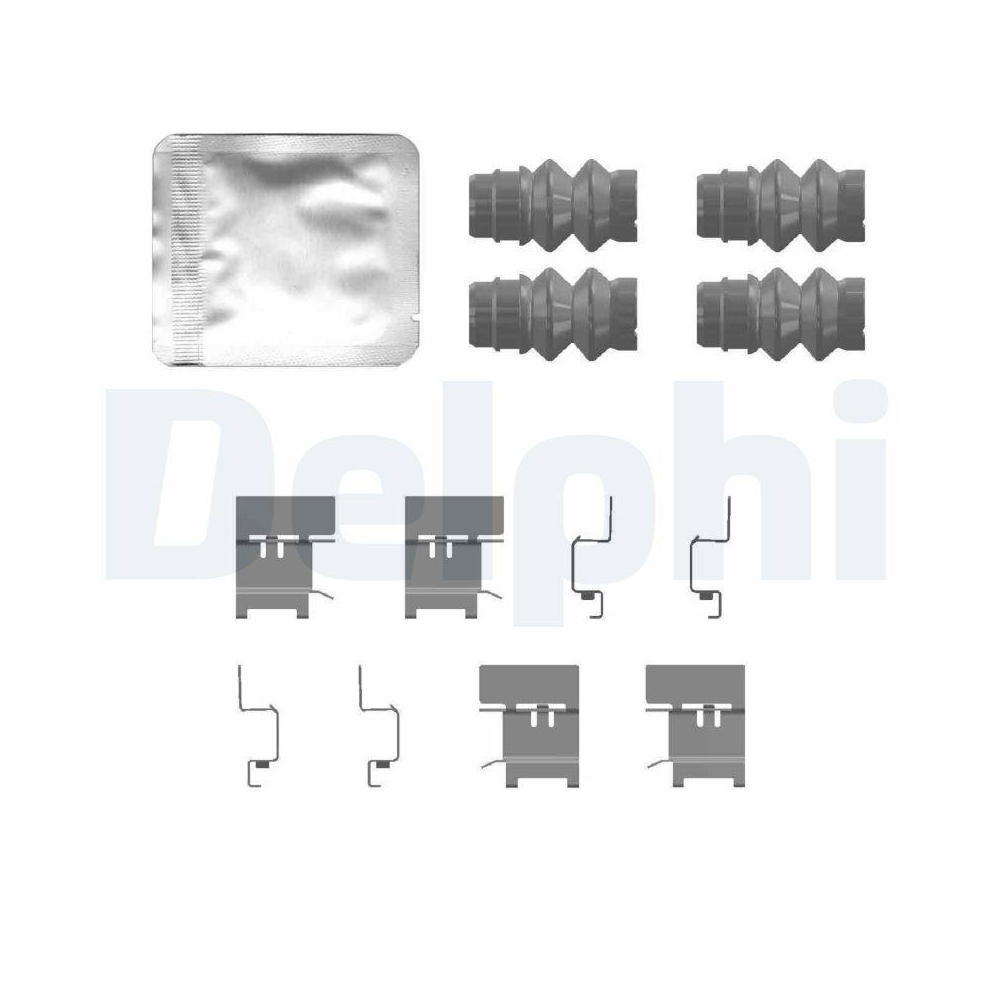 DELPHI LX0768 Zubeh&ouml;rsatz, Scheibenbremsbelag f&uuml;r, Hinterachse, Vorderachse