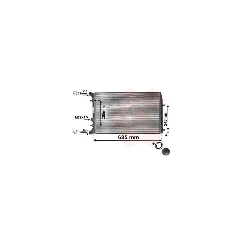 K&uuml;hler, Motork&uuml;hlung VAN WEZEL 76002010 *** IR PLUS *** f&uuml;r SEAT SKODA VW VAG