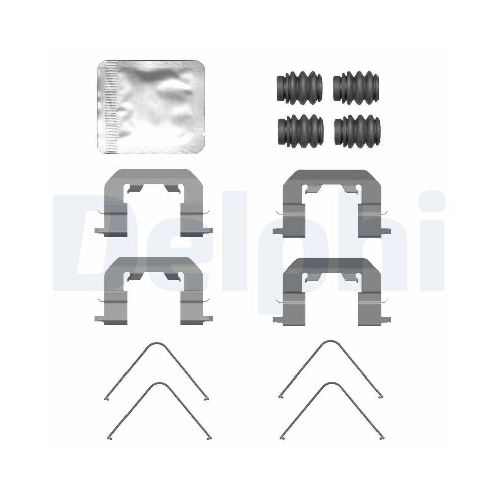 DELPHI LX0771 Zubeh&ouml;rsatz, Scheibenbremsbelag f&uuml;r HYUNDAI KIA, Vorderachse