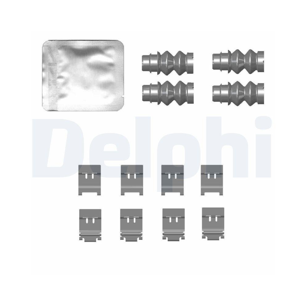 DELPHI LX0772 Zubeh&ouml;rsatz, Scheibenbremsbelag f&uuml;r, Hinterachse, Vorderachse