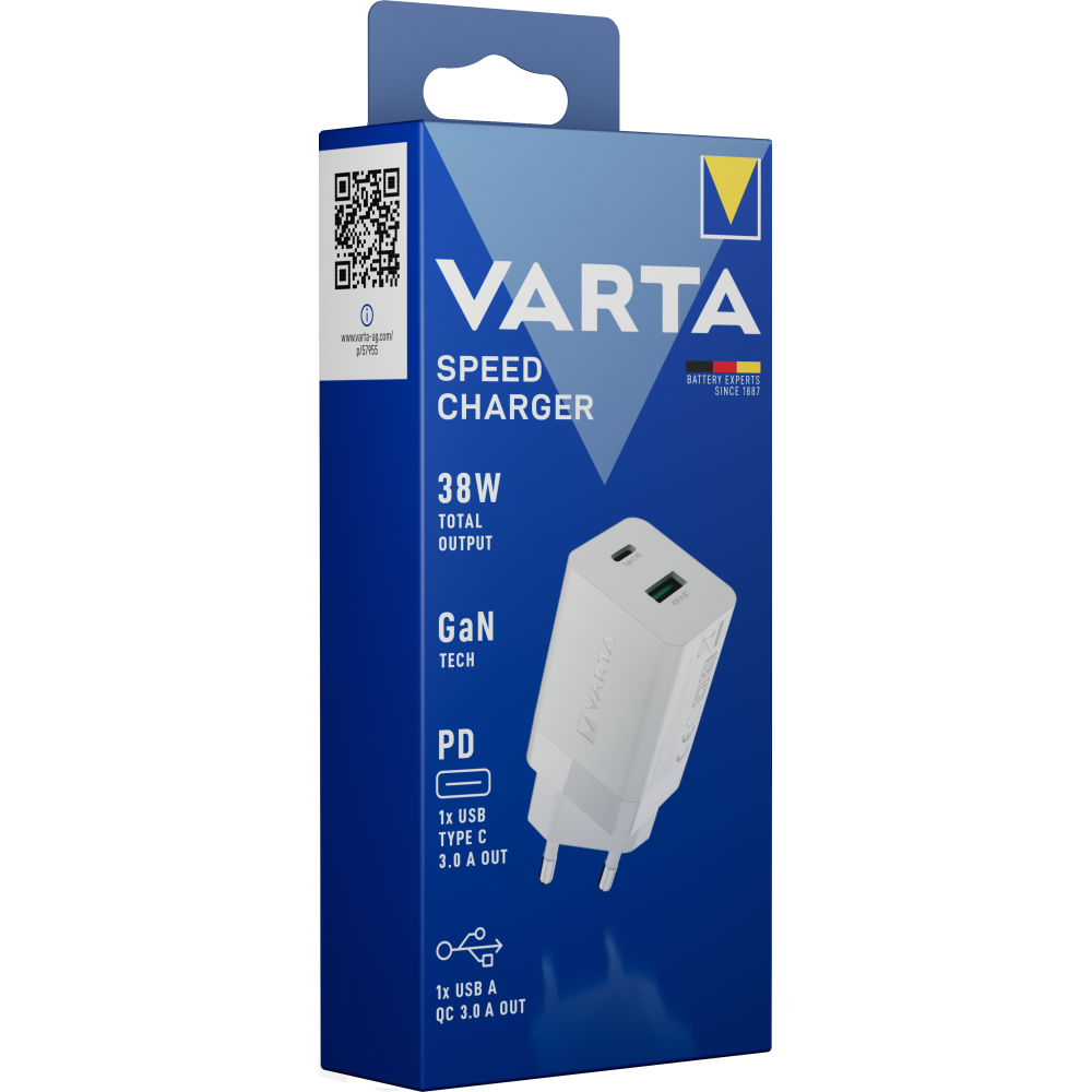 VARTA Speed Charger 38 W Box Ladegerät Ladestecker Adapter