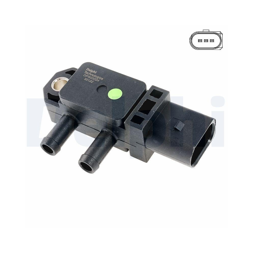 DELPHI DPS00024-12B1 Sensor, Abgasdruck f&uuml;r AUDI SEAT SKODA VW