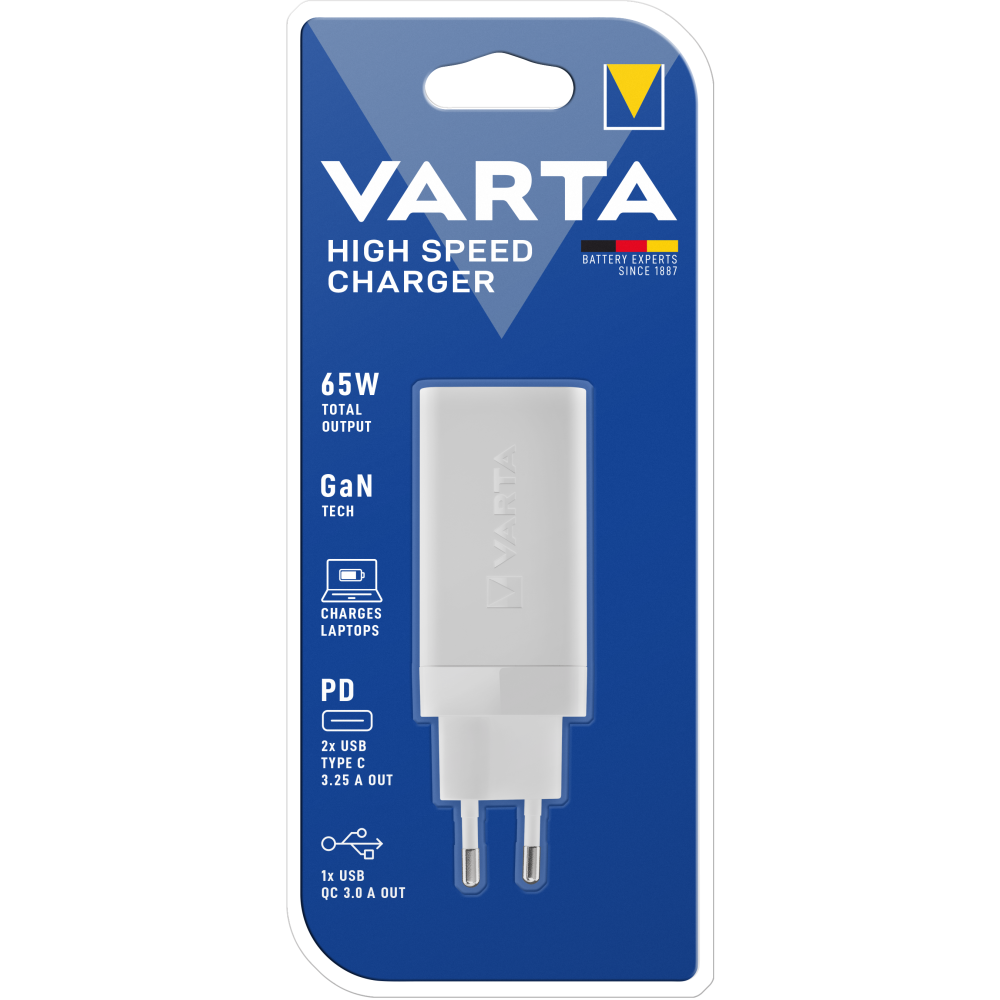 VARTA High Speed Charger 65 W Blister Ladegerät Ladestecker Adapter
