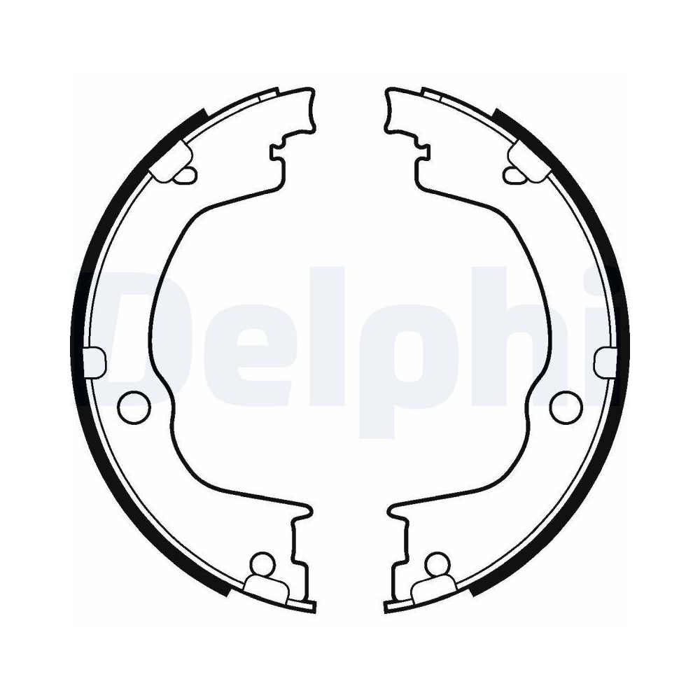 DELPHI LS2106 Bremsbackensatz, Feststellbremse f&uuml;r OPEL VAUXHALL CHEVROLET