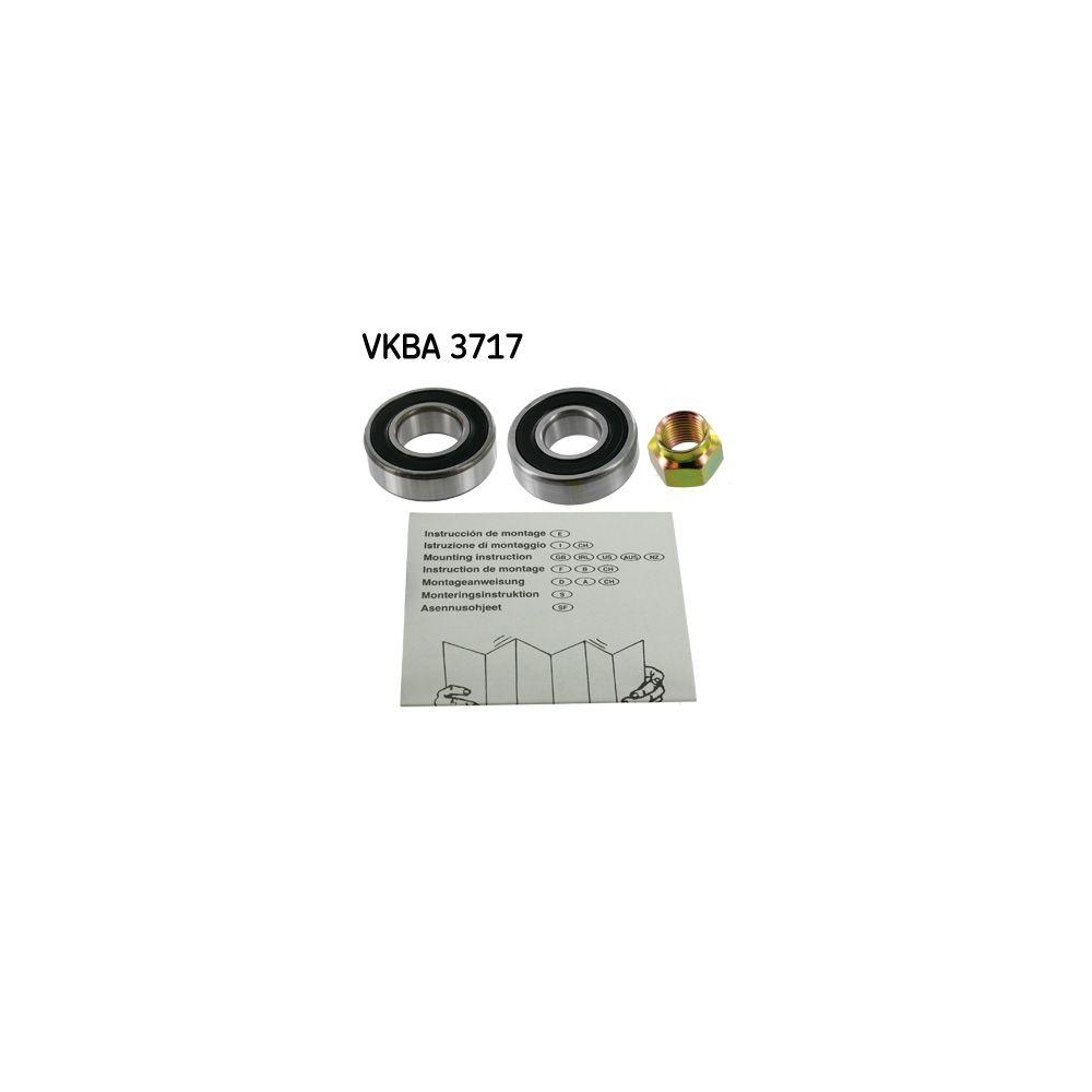 Radlagersatz SKF VKBA 3717 f&uuml;r DAIHATSU SUBARU SUZUKI DAEWOO, Hinterachse