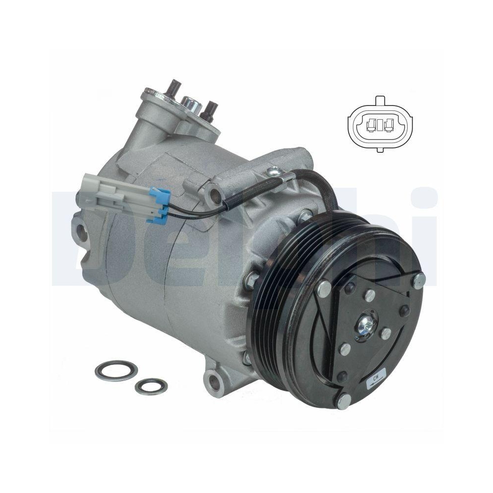 DELPHI TSP0155142 Kompressor, Klimaanlage f&uuml;r OPEL VAUXHALL GENERAL MOTORS