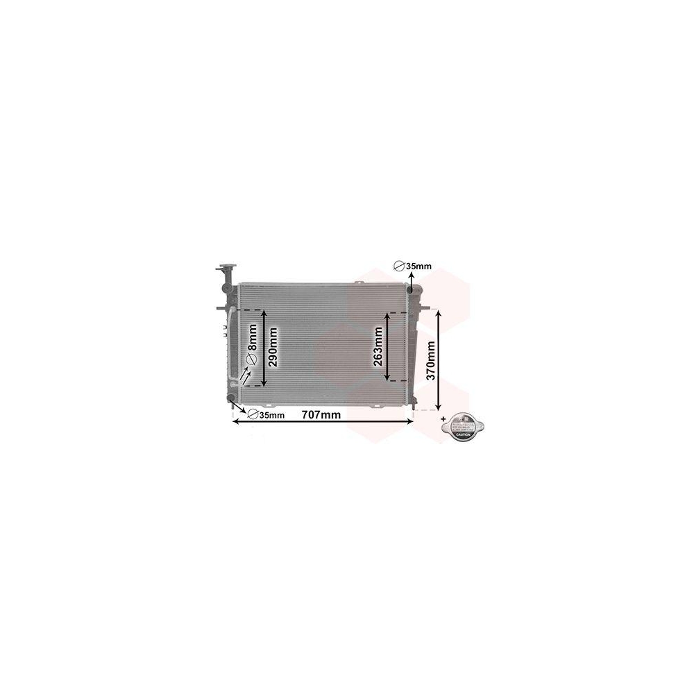 K&uuml;hler, Motork&uuml;hlung VAN WEZEL 82002130 f&uuml;r HYUNDAI KIA