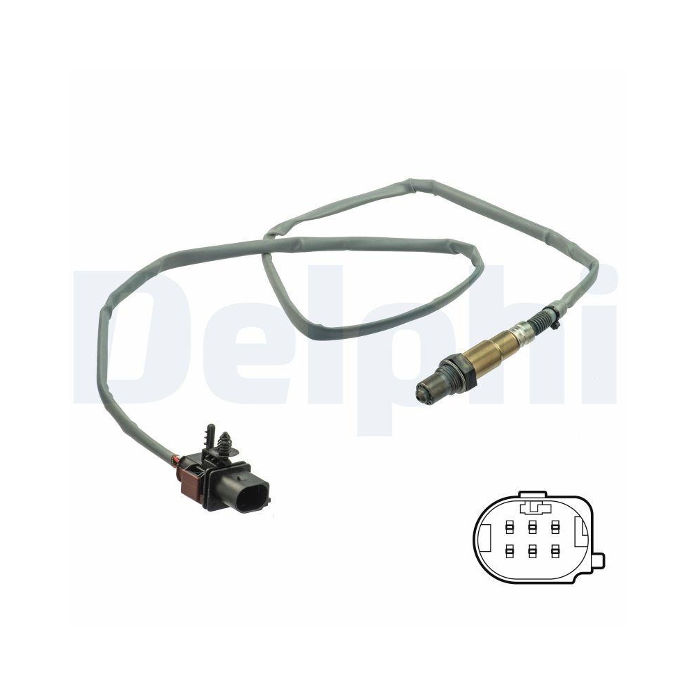 DELPHI ES21101-12B1 Lambdasonde f&uuml;r AUDI SEAT SKODA VW, nach Katalysator