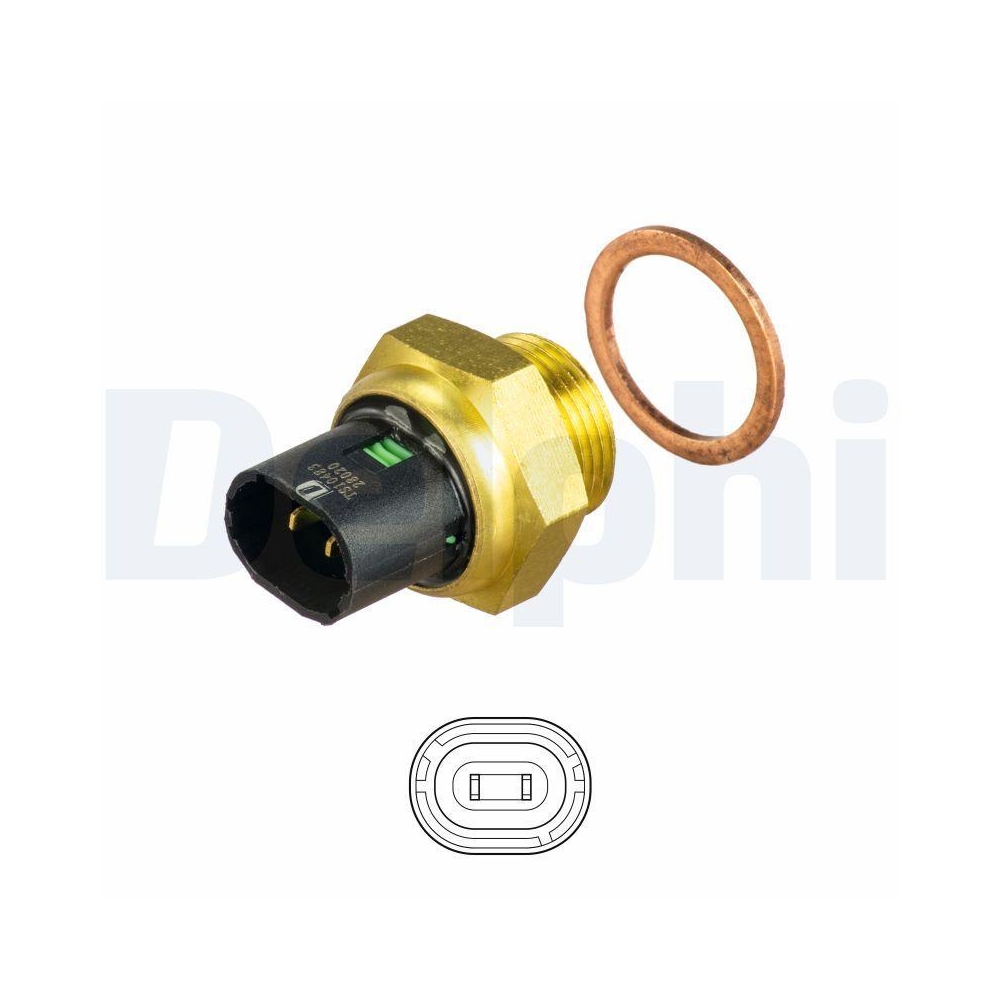 DELPHI TS10483 Sensor, Kühlmitteltemperatur für RENAULT