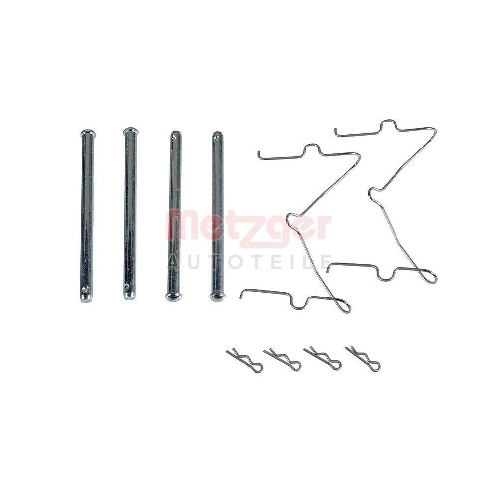 Zubeh&ouml;rsatz, Scheibenbremsbelag METZGER 109-0180 f&uuml;r, Vorderachse