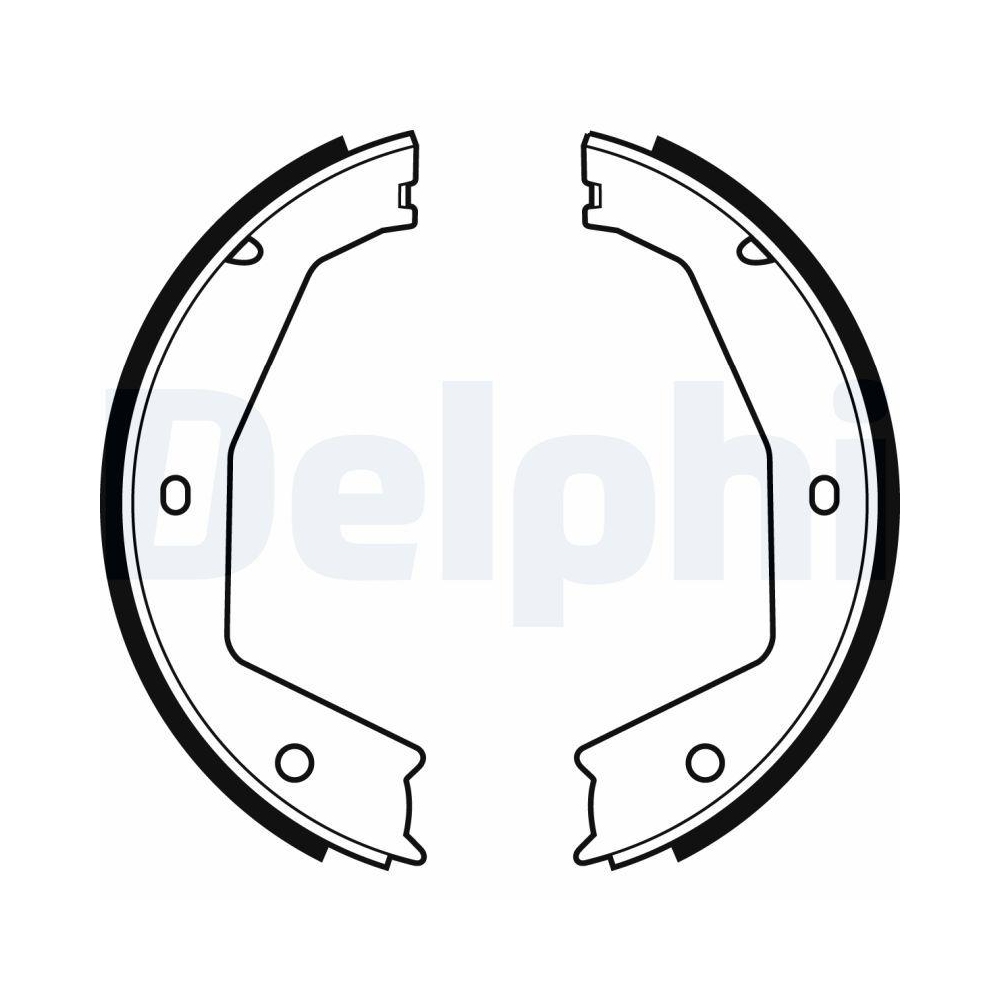 Bremsbackensatz, Feststellbremse DELPHI LS1954 für JAGUAR, Hinterachse