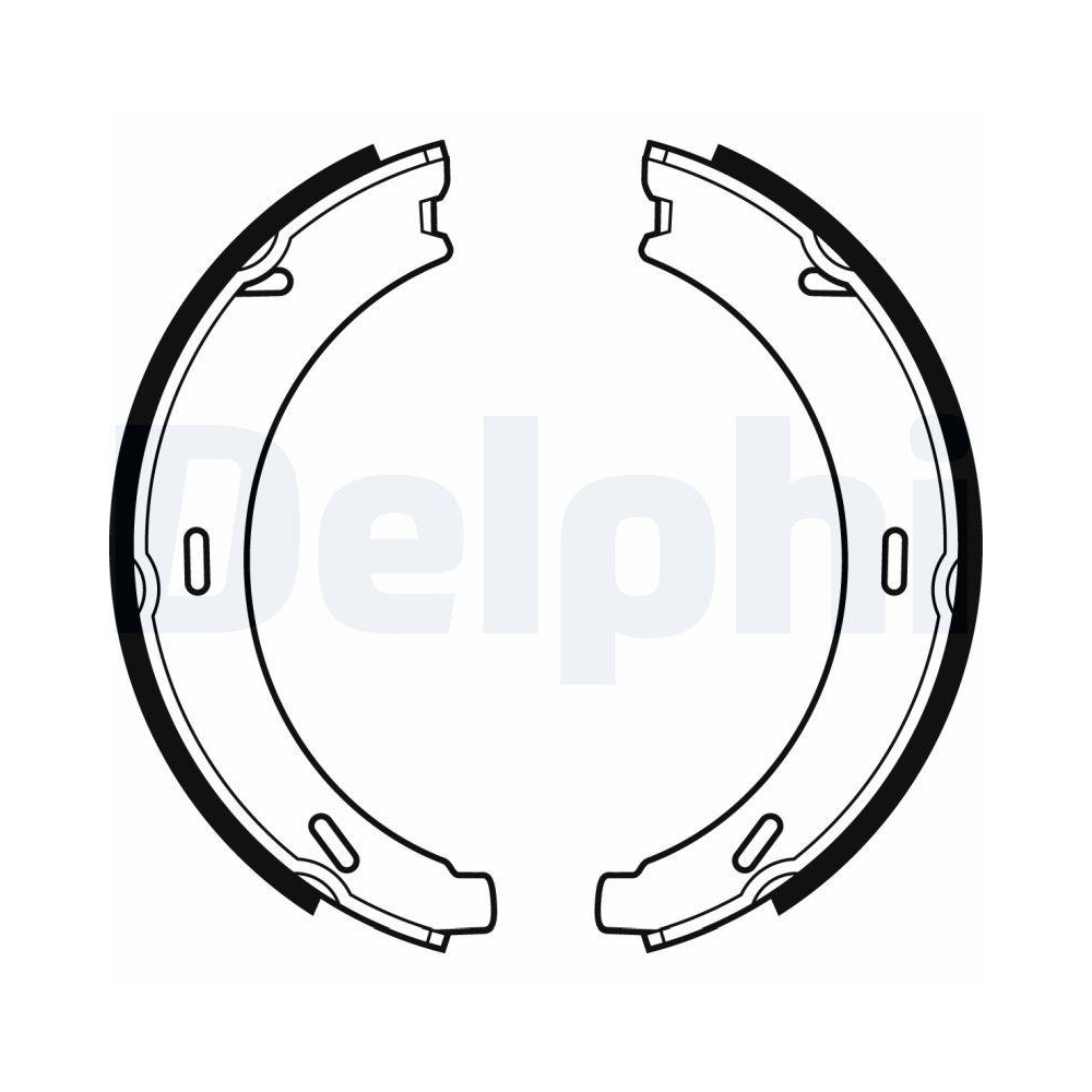 Bremsbackensatz, Feststellbremse DELPHI LS1958 für MERCEDES-BENZ, Hinterachse