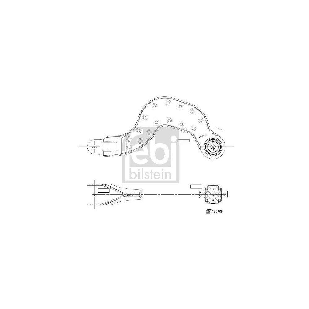 FEBI BILSTEIN Lenker, Radaufh&auml;ngung 185909 f&uuml;r MERCEDES-BENZ, Hinterachse links