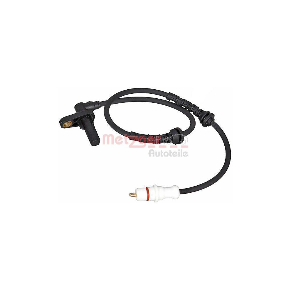 Sensor, Raddrehzahl METZGER 09001477 f&uuml;r RENAULT, Vorderachse