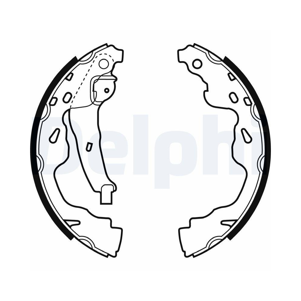 DELPHI LS1961 Bremsbackensatz f&uuml;r CITRO&Euml;N OPEL PEUGEOT SUZUKI TOYOTA VAUXHALL