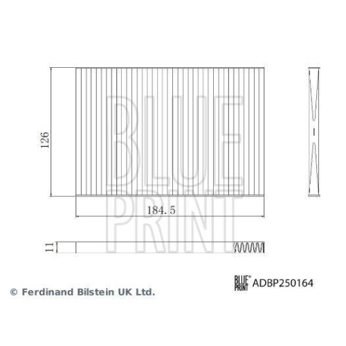 BLUE PRINT ADBP250164 Filter, Innenraumluft f&uuml;r CHERY