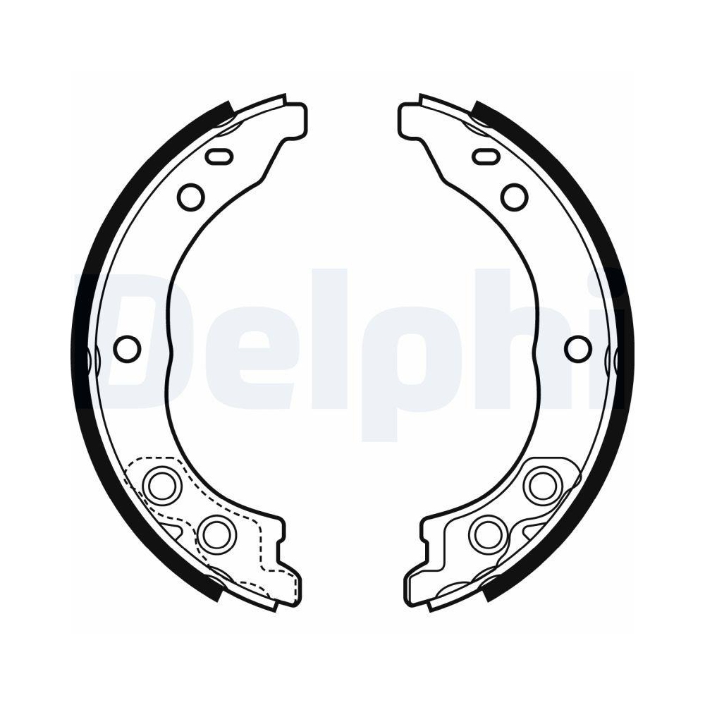 Bremsbackensatz, Feststellbremse DELPHI LS1962 für CITROËN FIAT PEUGEOT