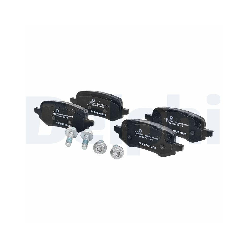 DELPHI LP3649 Bremsbelagsatz, Scheibenbremse f&uuml;r FORD, Hinterachse