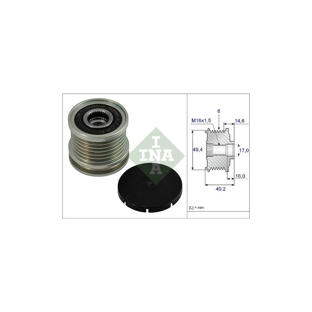 Generatorfreilauf Schaeffler INA 535 0001 10 f&uuml;r AUDI FORD SEAT SKODA VW