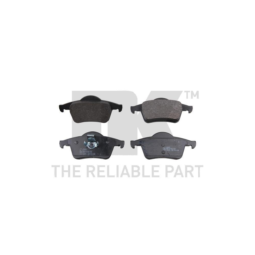 Bremsbelagsatz, Scheibenbremse NK 224821 f&uuml;r VOLVO, Hinterachse