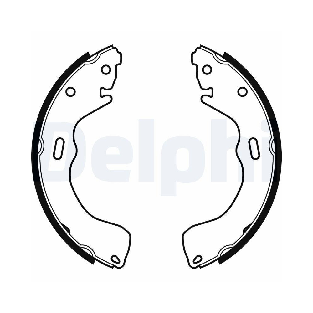 DELPHI LS1963 Bremsbackensatz für FORD MAZDA FORD USA, Hinterachse