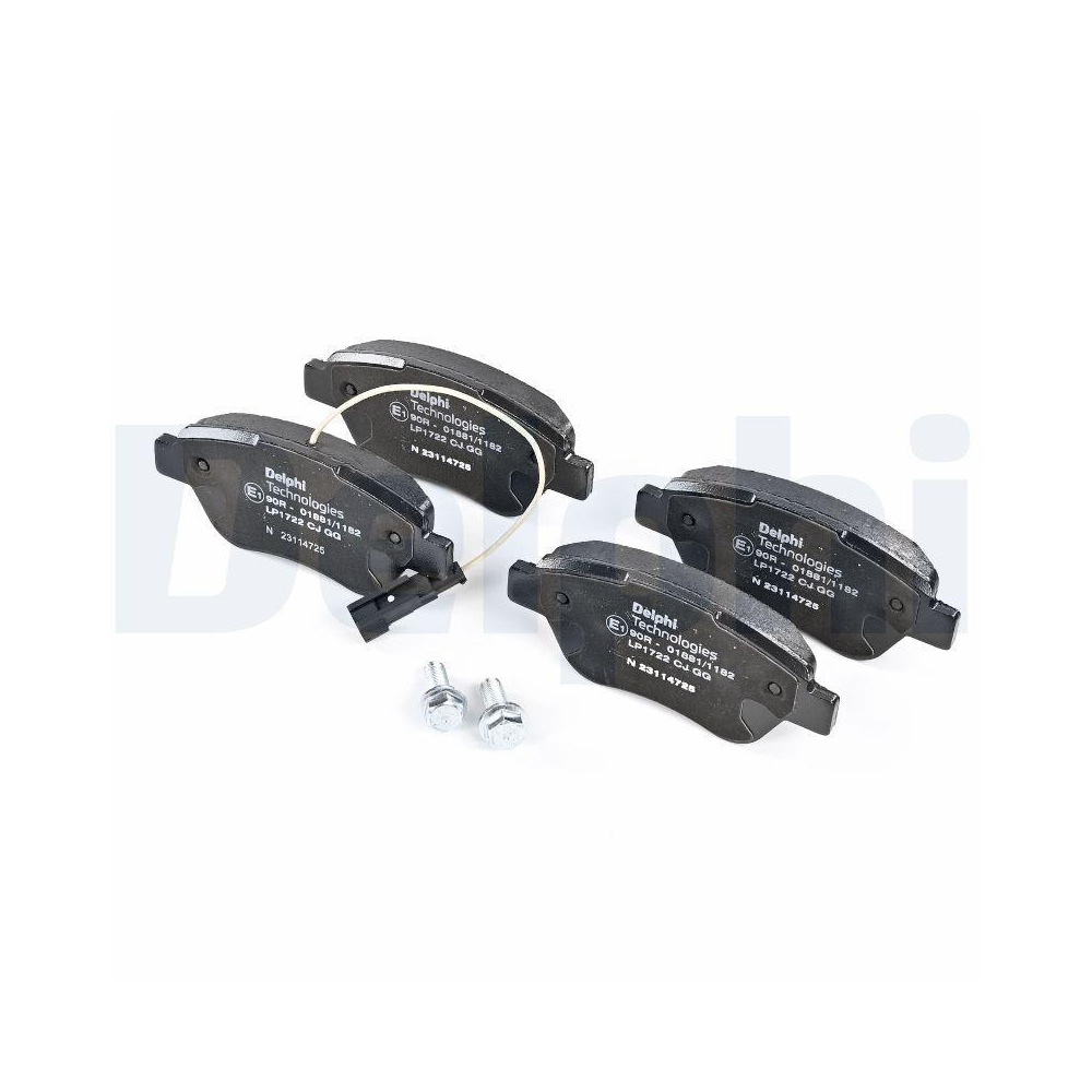 DELPHI LP1722 Bremsbelagsatz, Scheibenbremse f&uuml;r ALFA ROMEO CITRO&Euml;N FIAT LANCIA