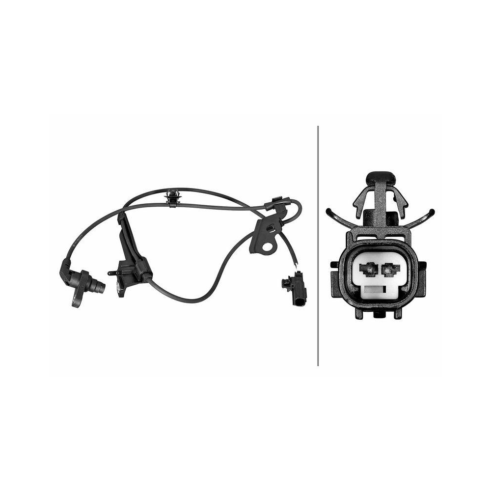 HELLA Sensor, Raddrehzahl 6PU 358 218-701 f&uuml;r TOYOTA, Vorderachse