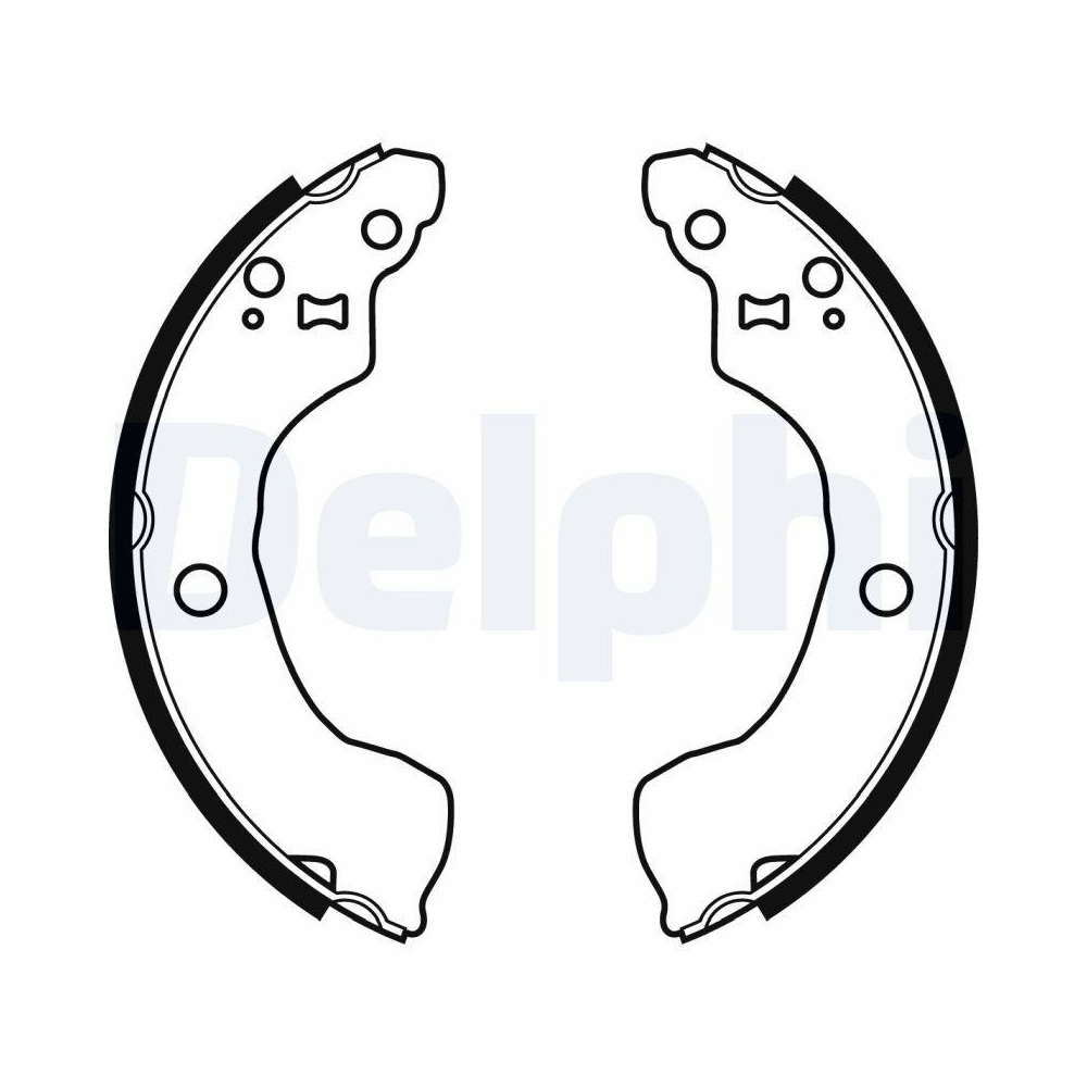 DELPHI LS1964 Bremsbackensatz f&uuml;r NISSAN, Hinterachse