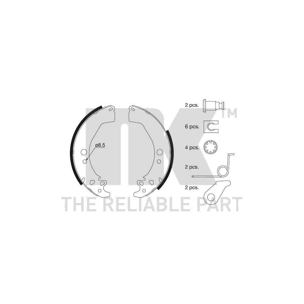 Bremsbackensatz NK 2737649 für PEUGEOT