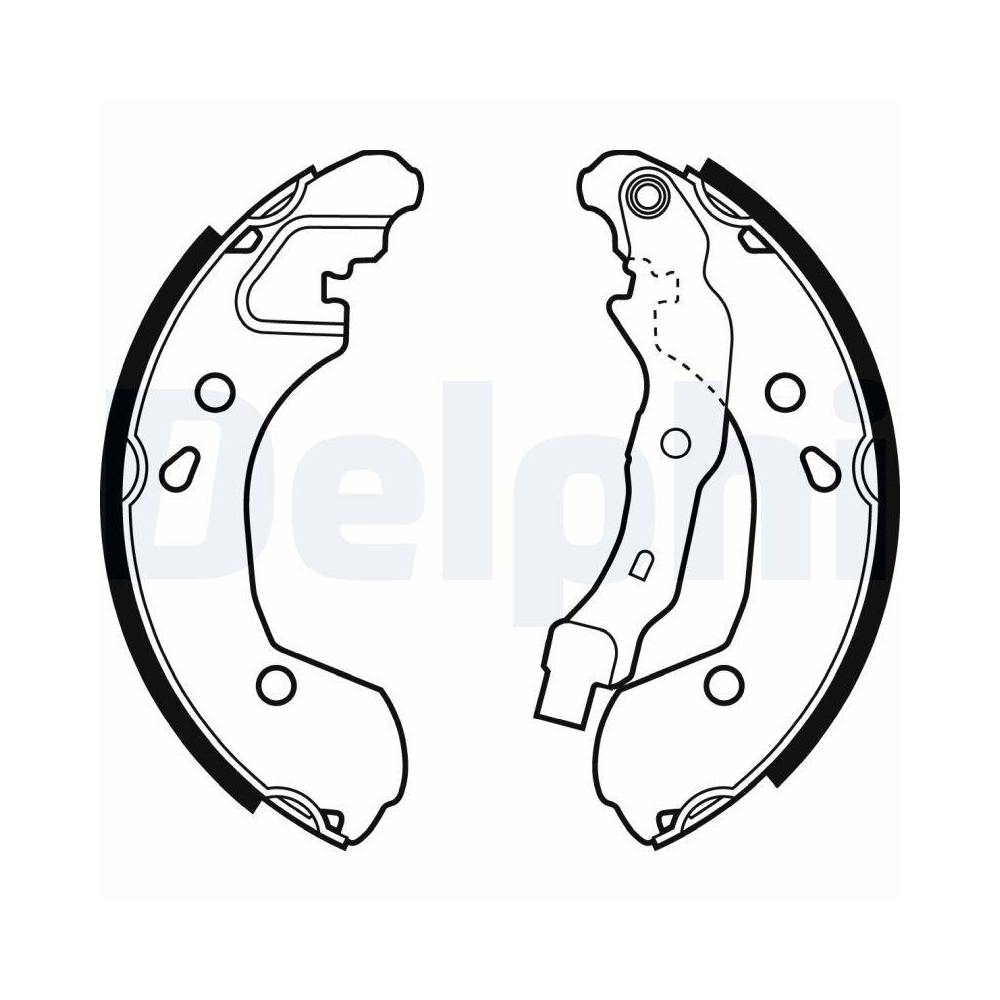 DELPHI LS1965 Bremsbackensatz f&uuml;r NISSAN RENAULT, Hinterachse