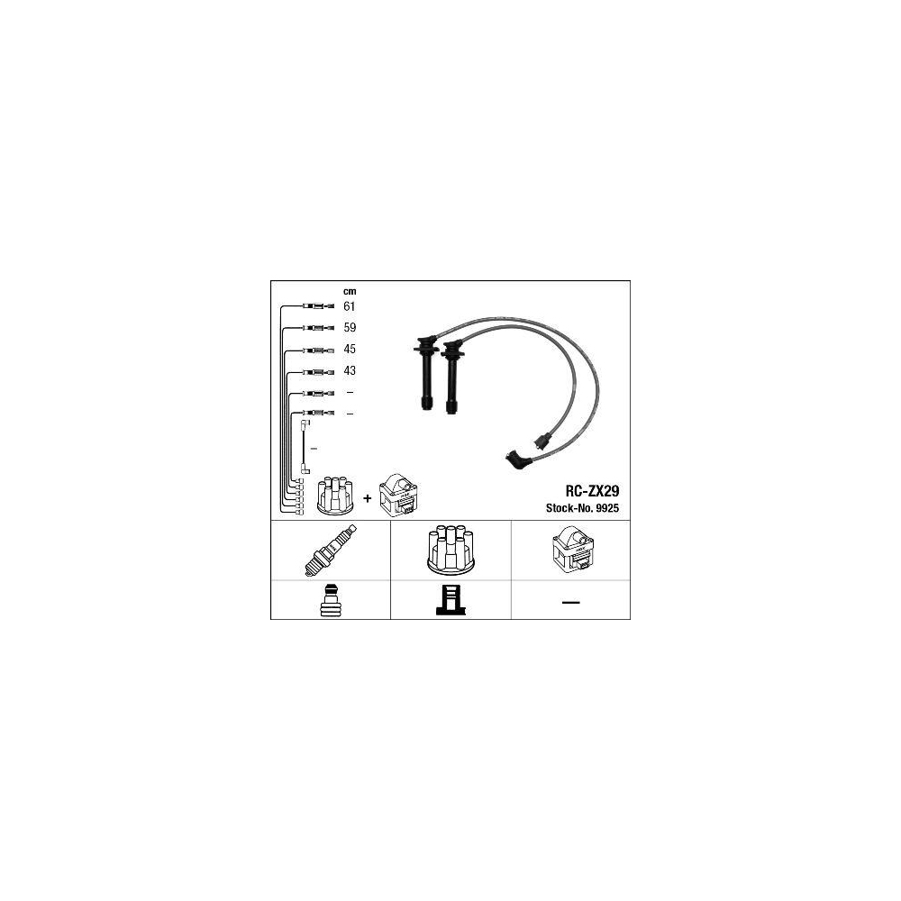 Zündleitungssatz NGK 9925 für MAZDA