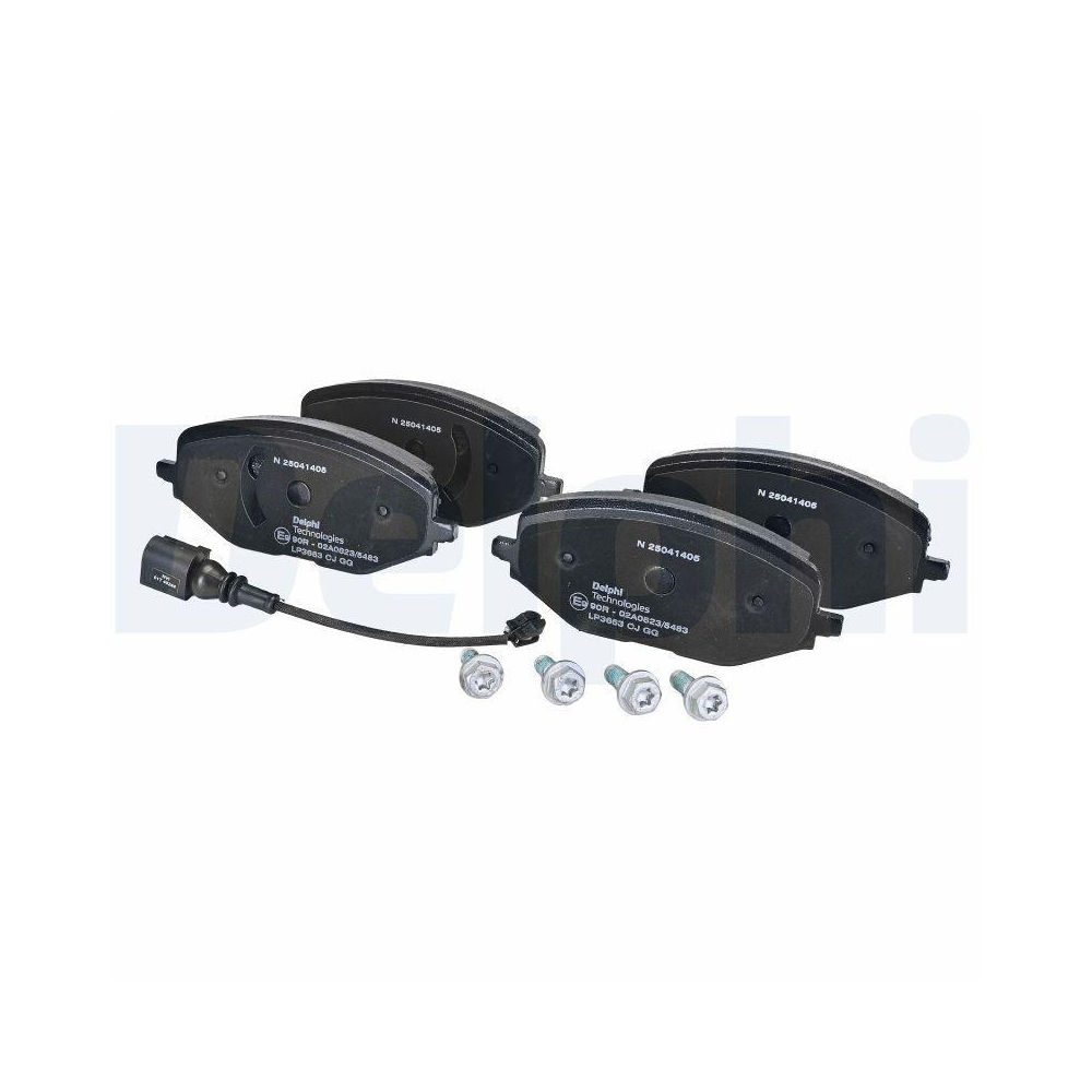 DELPHI LP3663 Bremsbelagsatz, Scheibenbremse f&uuml;r AUDI FORD SEAT SKODA VW