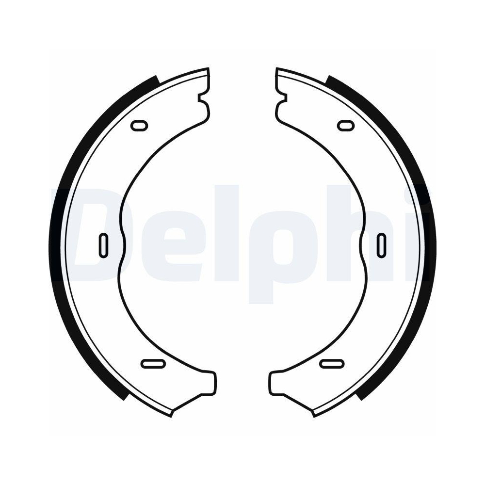 DELPHI LS1967 Bremsbackensatz, Feststellbremse f&uuml;r MERCEDES-BENZ, Hinterachse