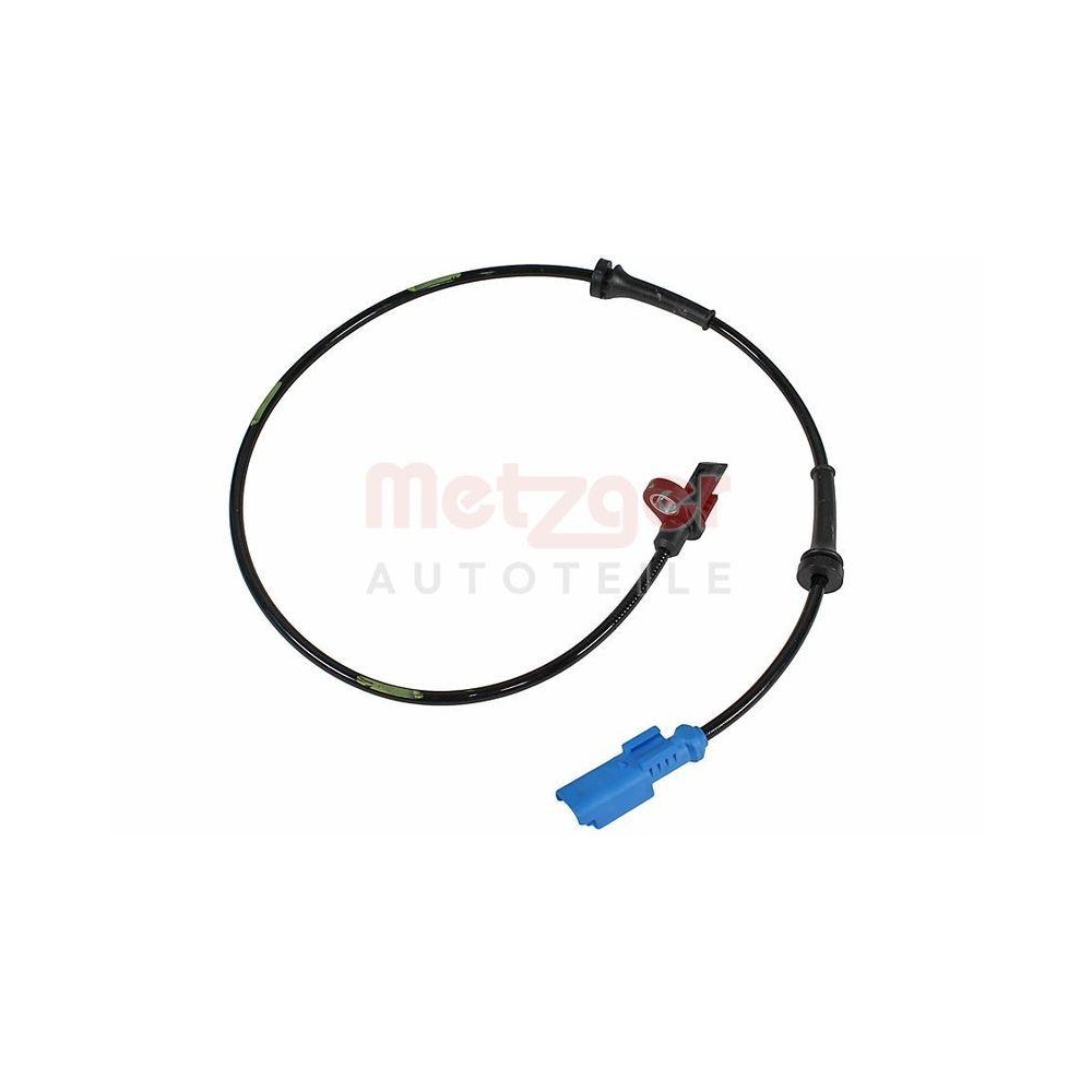 Sensor, Raddrehzahl METZGER 09001518 f&uuml;r PEUGEOT, Hinterachse links