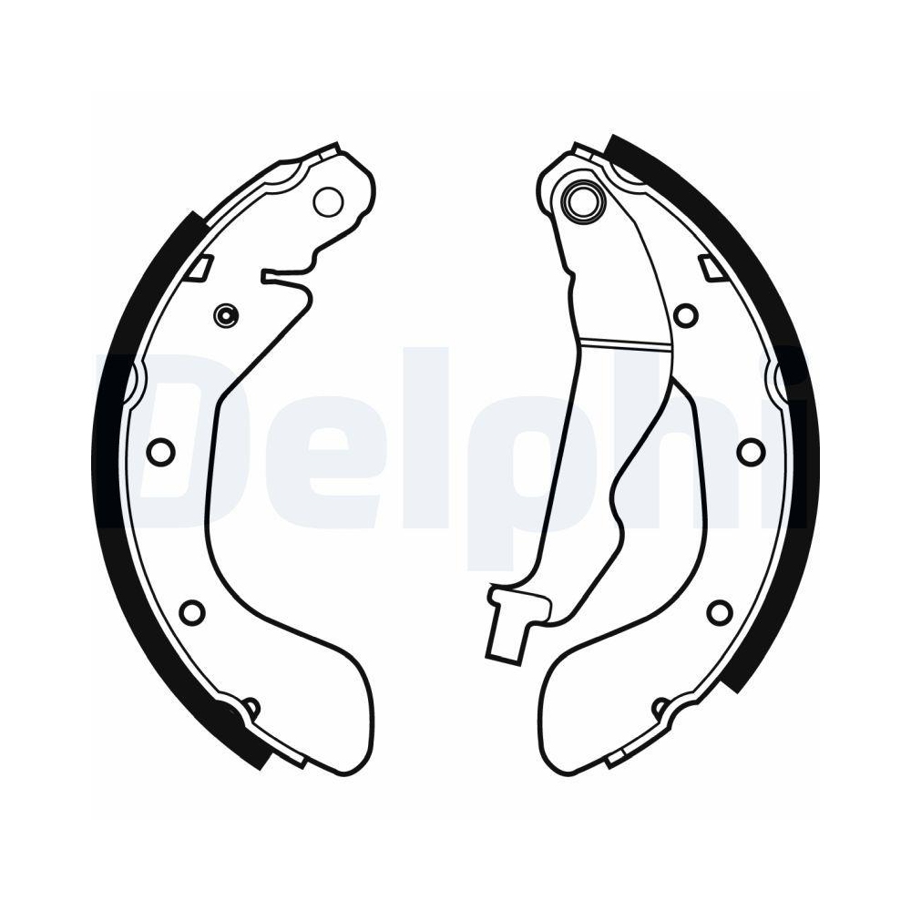 Bremsbackensatz DELPHI LS1969 für CHEVROLET DAEWOO CHEVROLET (SGM), Hinterachse