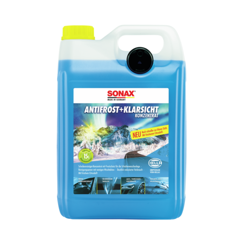 SONAX 03325050 AntiFrost+KlarSicht Konzentrat Citrus Autopflege Reinigung 4x 5l