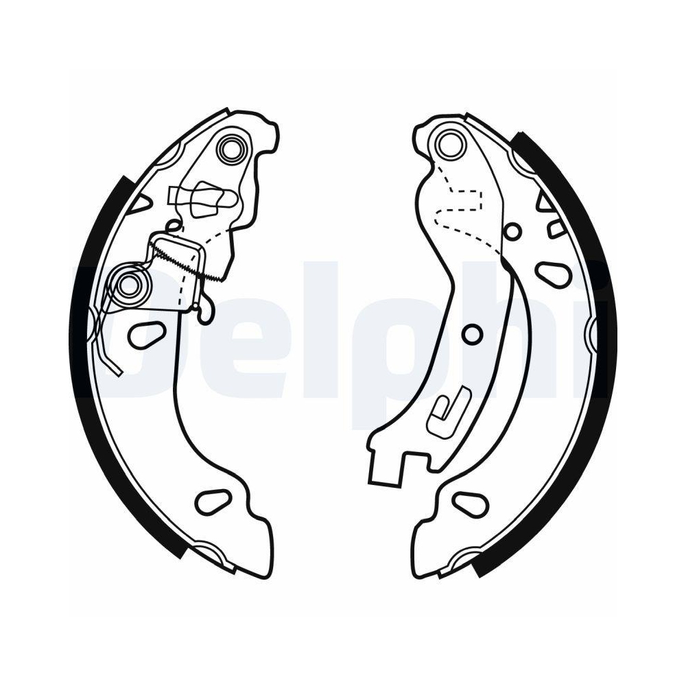 DELPHI LS1970 Bremsbackensatz f&uuml;r FIAT, Hinterachse