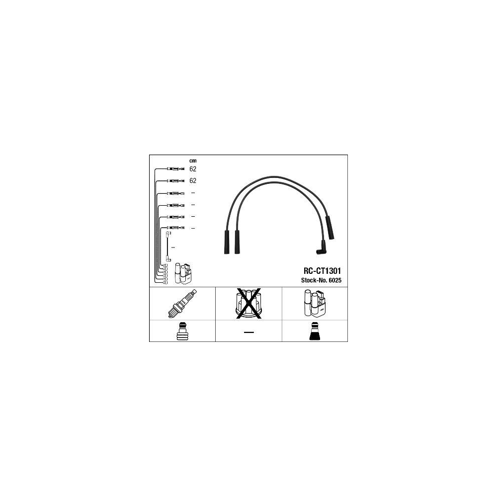 Z&uuml;ndleitungssatz NGK 6025 f&uuml;r CITRO&Euml;N PEUGEOT