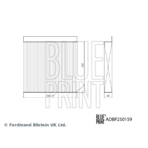 BLUE PRINT ADBP250159 Filter, Innenraumluft f&uuml;r MG ROEWE (SAIC)
