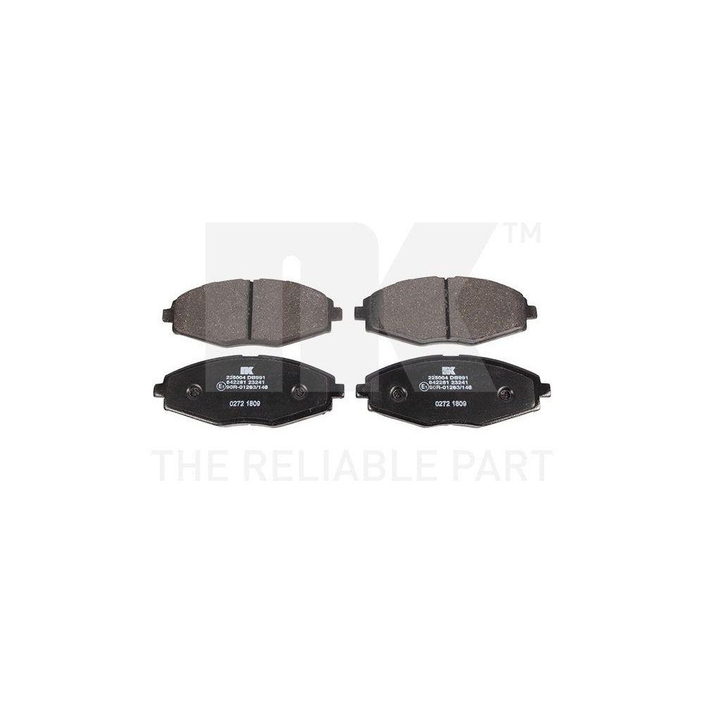 Bremsbelagsatz, Scheibenbremse NK 225004 f&uuml;r CHEVROLET DAEWOO FSO CHERY