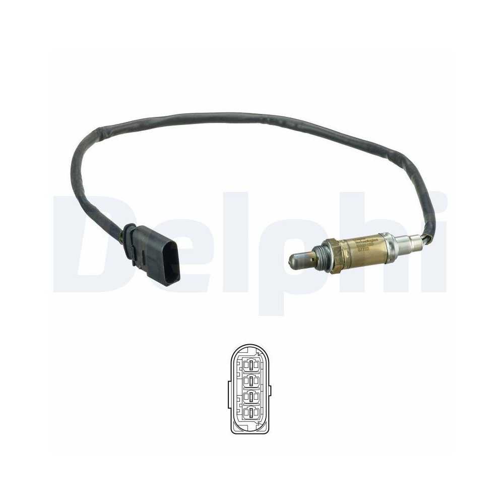 DELPHI ES21120-12B1 Lambdasonde f&uuml;r AUDI SEAT SKODA VW, nach Katalysator