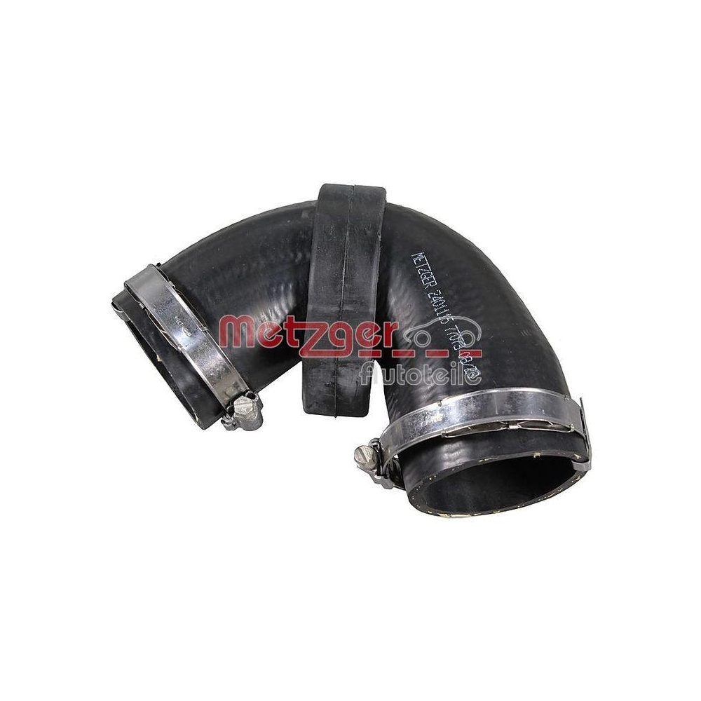 Ladeluftschlauch METZGER 2401115 für AUDI, Ladeluftkühler, oben, rechts