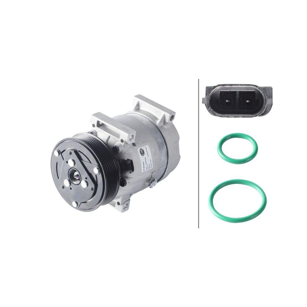 HELLA Kompressor, Klimaanlage 8FK 366 200-401 >>> Easy2Fit <<< f&uuml;r OPEL RENAULT